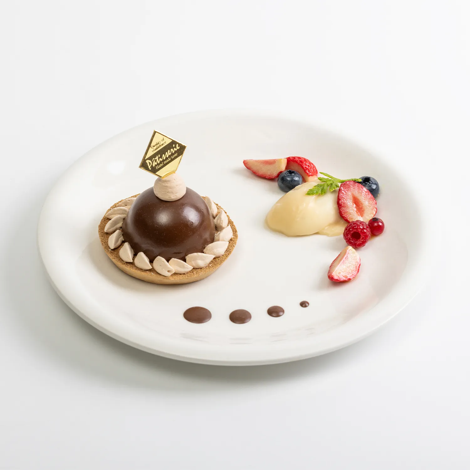 巧克力法式盤飾甜點模型 1